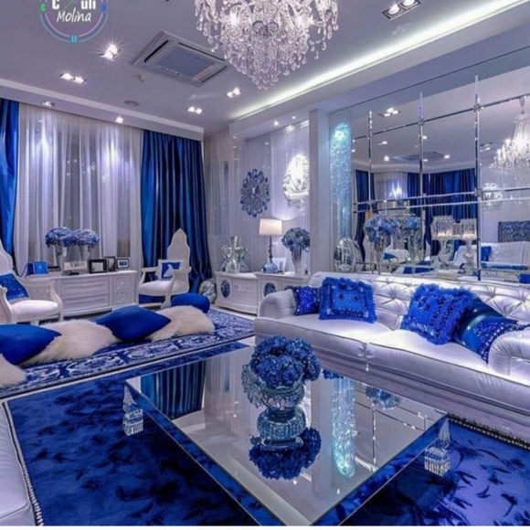 AUTHENTIC GENUINE SOLID 10K YELLOW GOLD BLUE & WHITE SAPPHIRE ENGAGEMENT RING - Picture 10 of 10